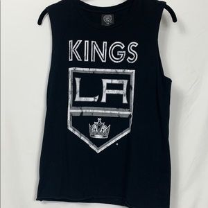 NHL LA Kings black distressed tank top size S/P